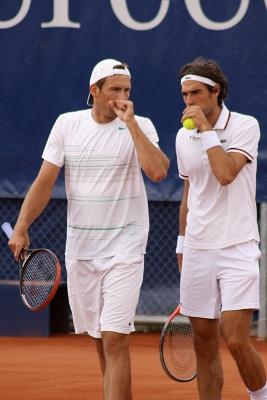 Lukasz Kubot und Jeremy Chardy beim Viertelfinale des ATP-Turniers von Stuttgart (Foto: J. Teichmann)